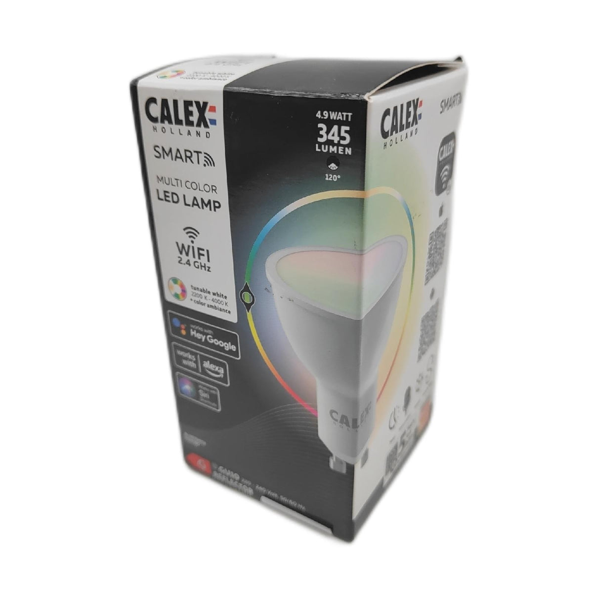 CALEX Smart LED Spot  GU10  PAR16  RGB-Farben & kalt- bis warmweiß Licht  dimmbar  WLAN App- & Sprachsteuerung