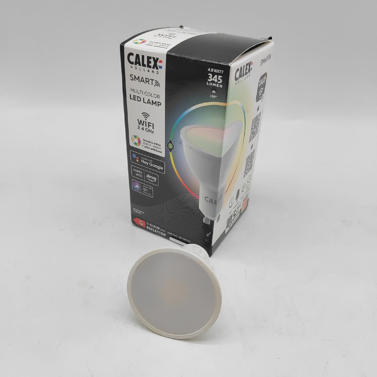 CALEX Smart LED Spot  GU10  PAR16  RGB-Farben & kalt- bis warmweiß Licht  dimmbar  WLAN App- & Sprachsteuerung