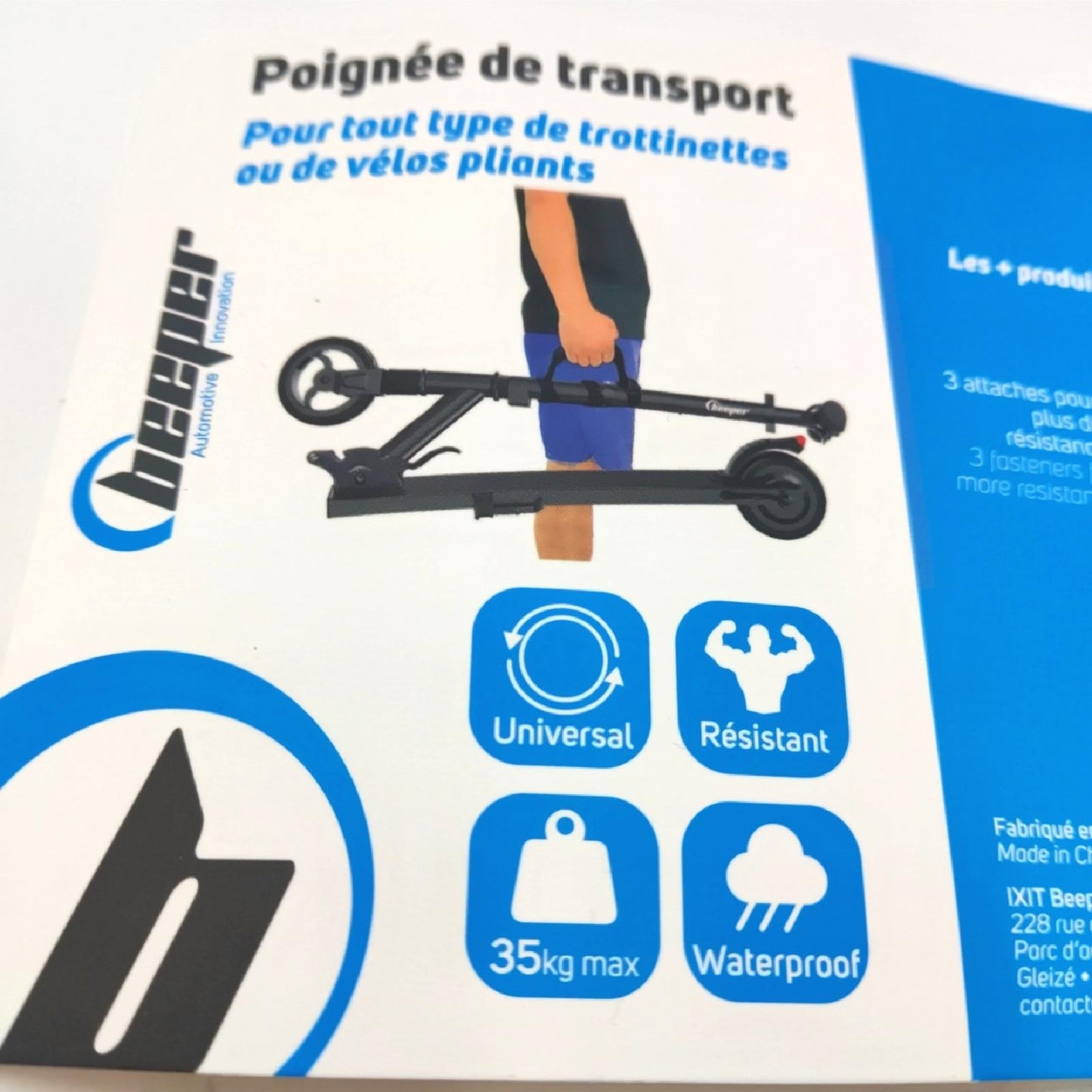 Beeper Transportgriff Scooter Zubehör ME111 faltbar praktisches Tragegriff System