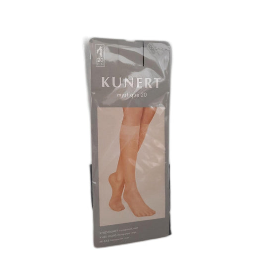 Kunert Damen Kniestrümpfe Strumpfwaren Mystique 20 transparent elegante Optik Black Premium
