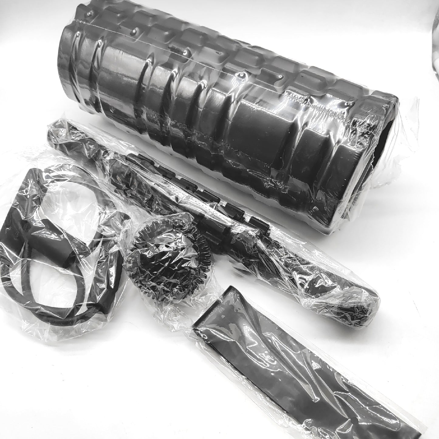 Qveetry Massage Foam Roller Massagegeräte Fitness Zubehör mit Rollstab und Massagebälle zur Entspannung