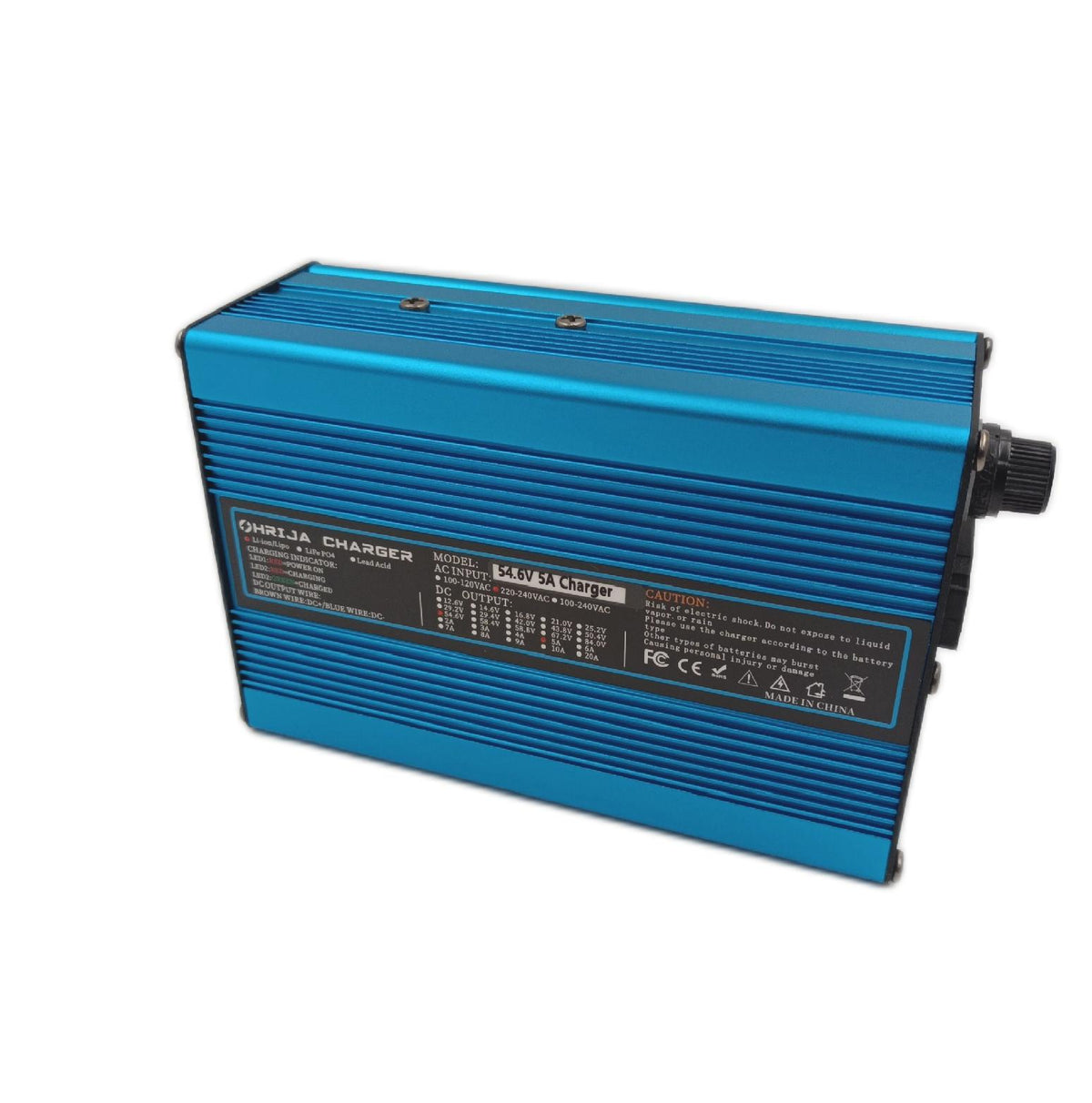 HRIJA Ladegerät Batterieladegeräte 546V 5A Charger für 48V