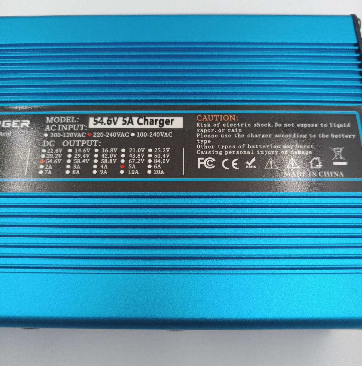 HRIJA Ladegerät Batterieladegeräte 546V 5A Charger für 48V