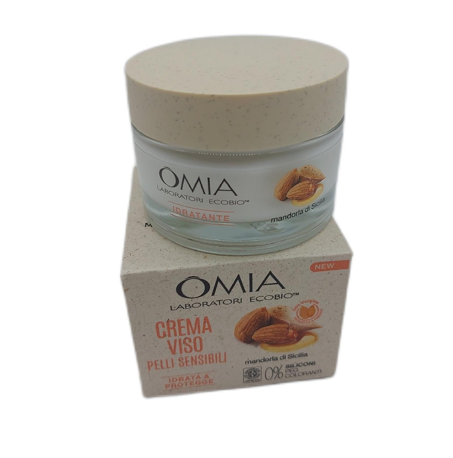 Omia Anti-Falten-Gesichtscreme mit marokkanischem Argan und Hyaluronsäure Reduziert die