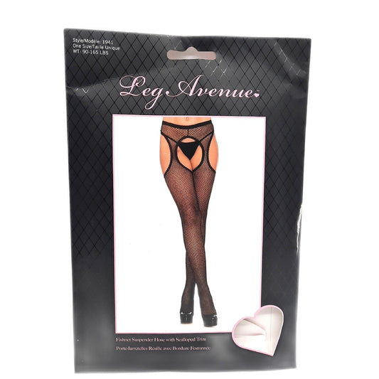 Leg Avenue Strumpfhose Damenbekleidung Fishnet suspender Hose Verführerisch