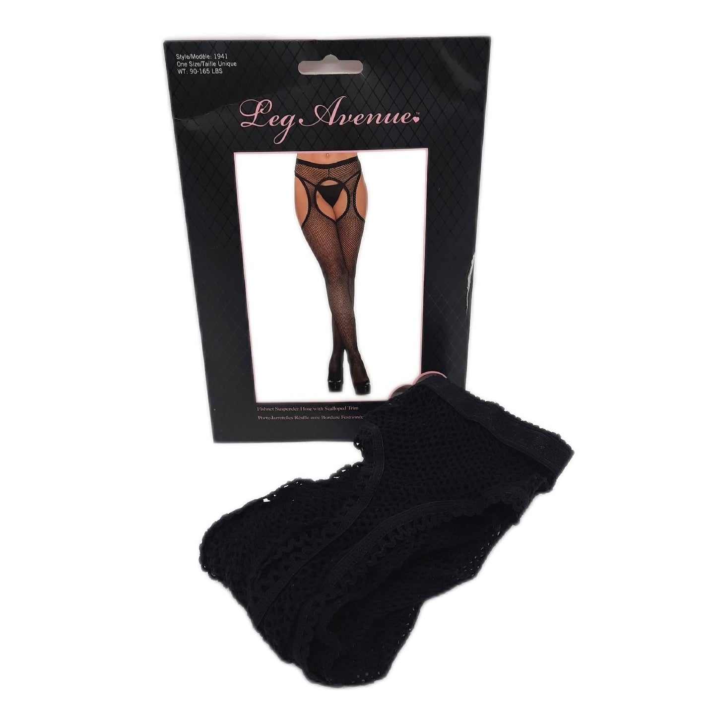 Leg Avenue Strumpfhose Damenbekleidung Fishnet suspender Hose Verführerisch