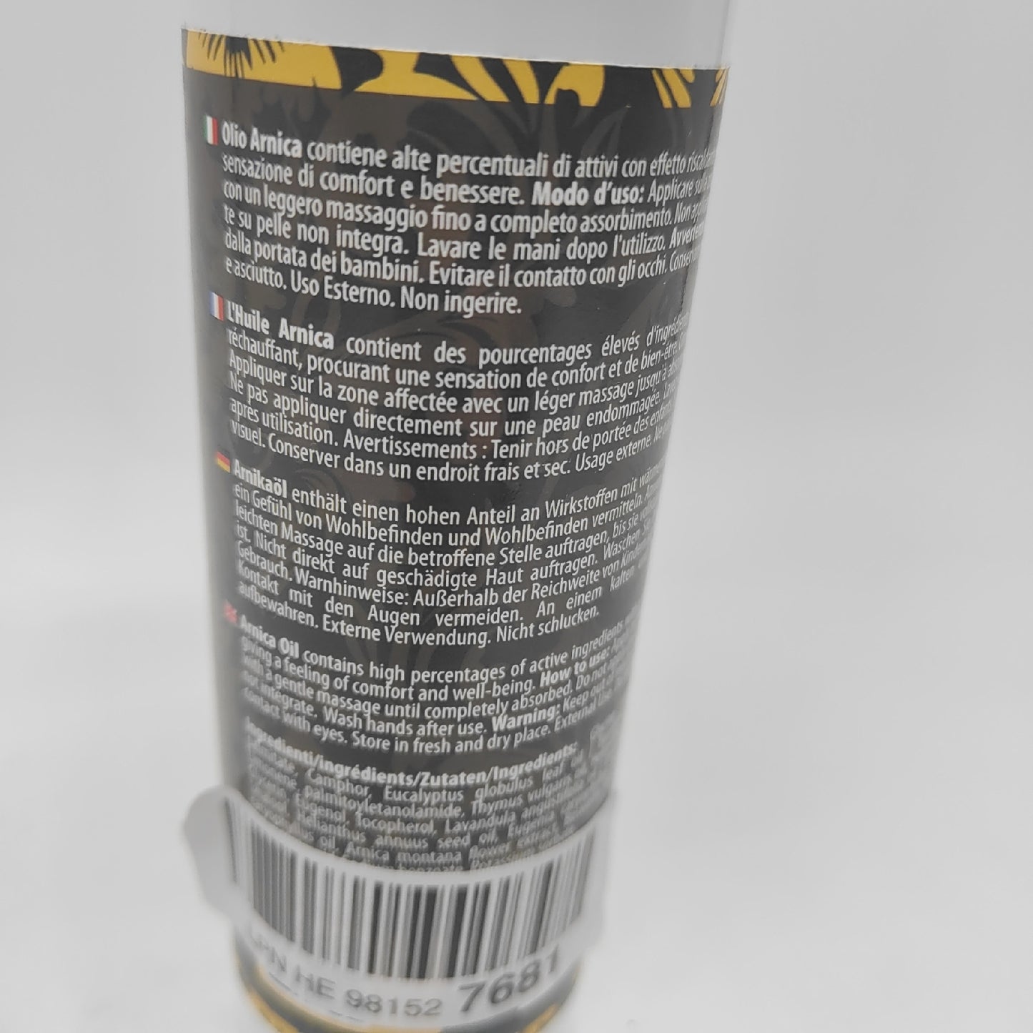 Arnika Massageöl Körperpflege Wärmende Wirkung 250 ml Eukalyptus Muskeln Gelen