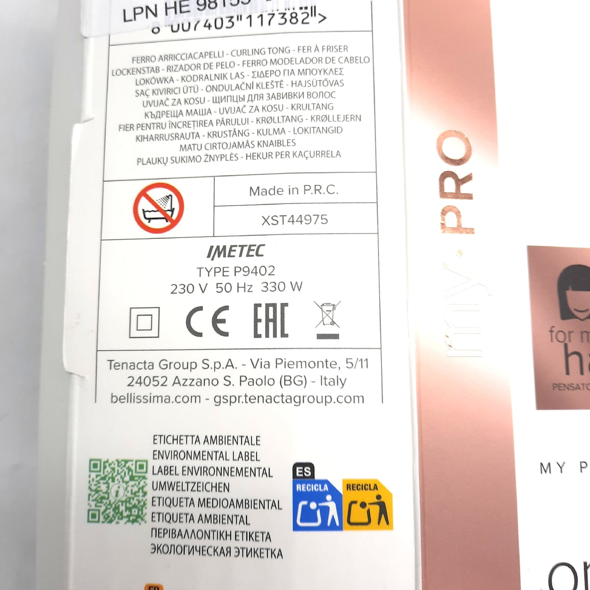 Imetec Bellissima My Pro Beach Waves GT20 400 Haarglätter wird nicht warm