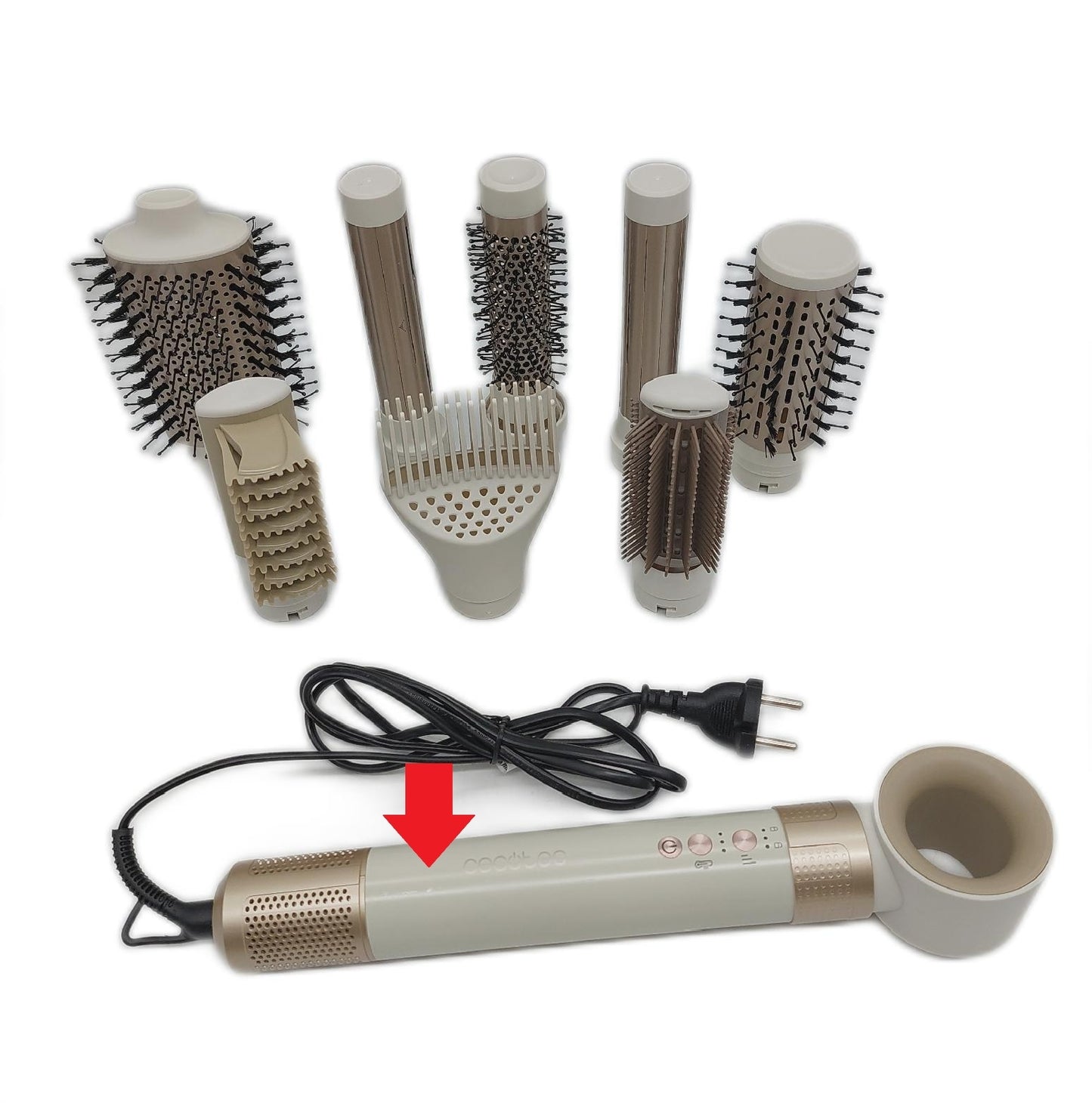 Cecotec Heissluftbuerste Haarpflege Bamba CeramicCare 9 Aufsa