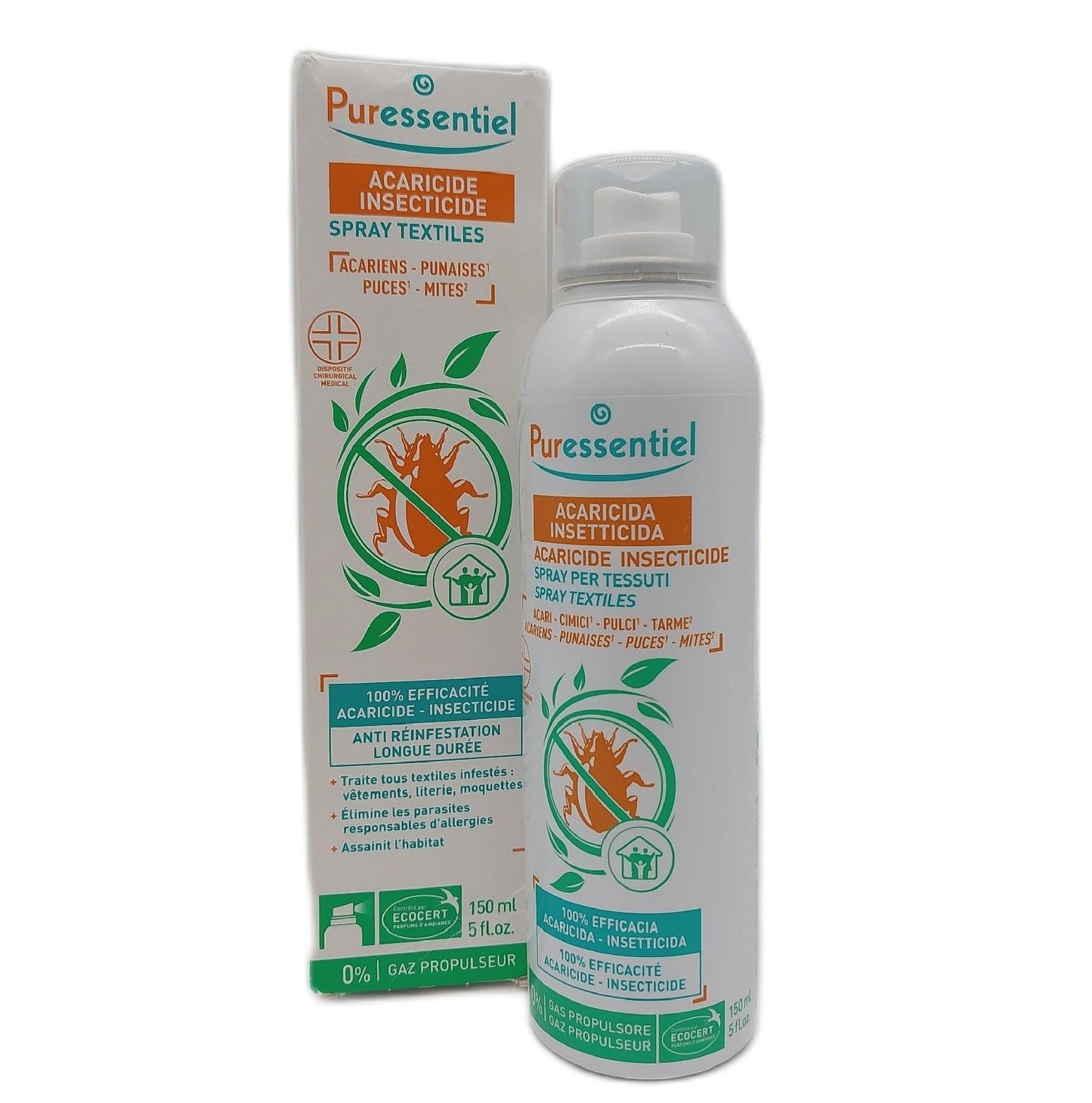 Puressentiel Textilspray Medizinprodukt Akarizid Insektizid Schutz gegen Mil