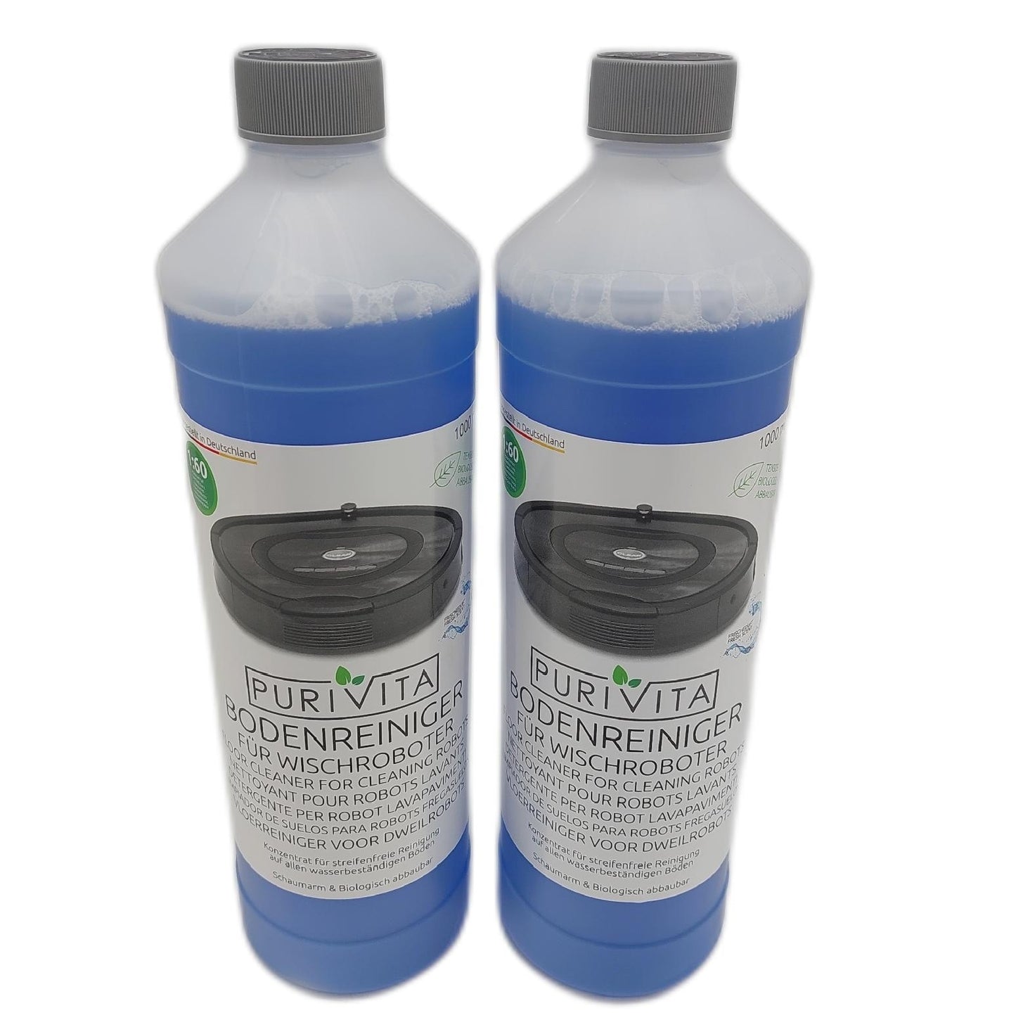 PURIVITA Bodenreiniger Wischroboter 2000ml streifenfrei 2 Fl