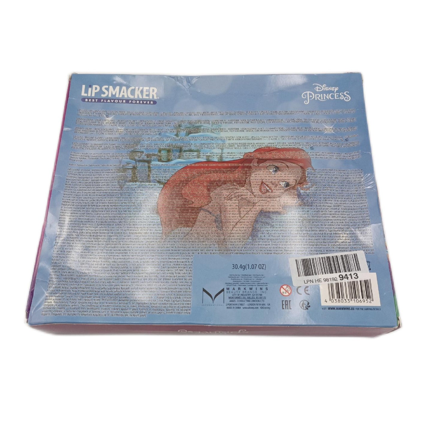 Lip Smacker Make up Set Kosmetik Beauty Palette Princess Ariel Geschenkset Lipgloss bunt