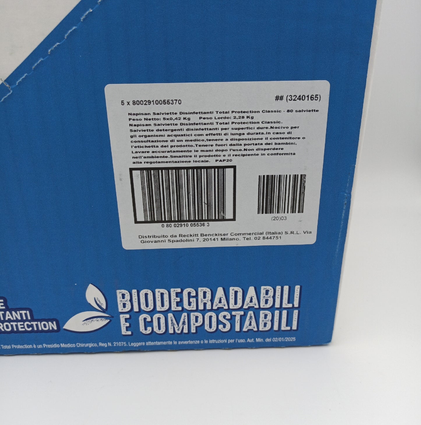 Napisan Desinfektionstuecher Reinigung Haushalt Total Protection Packung 5 x 80 St