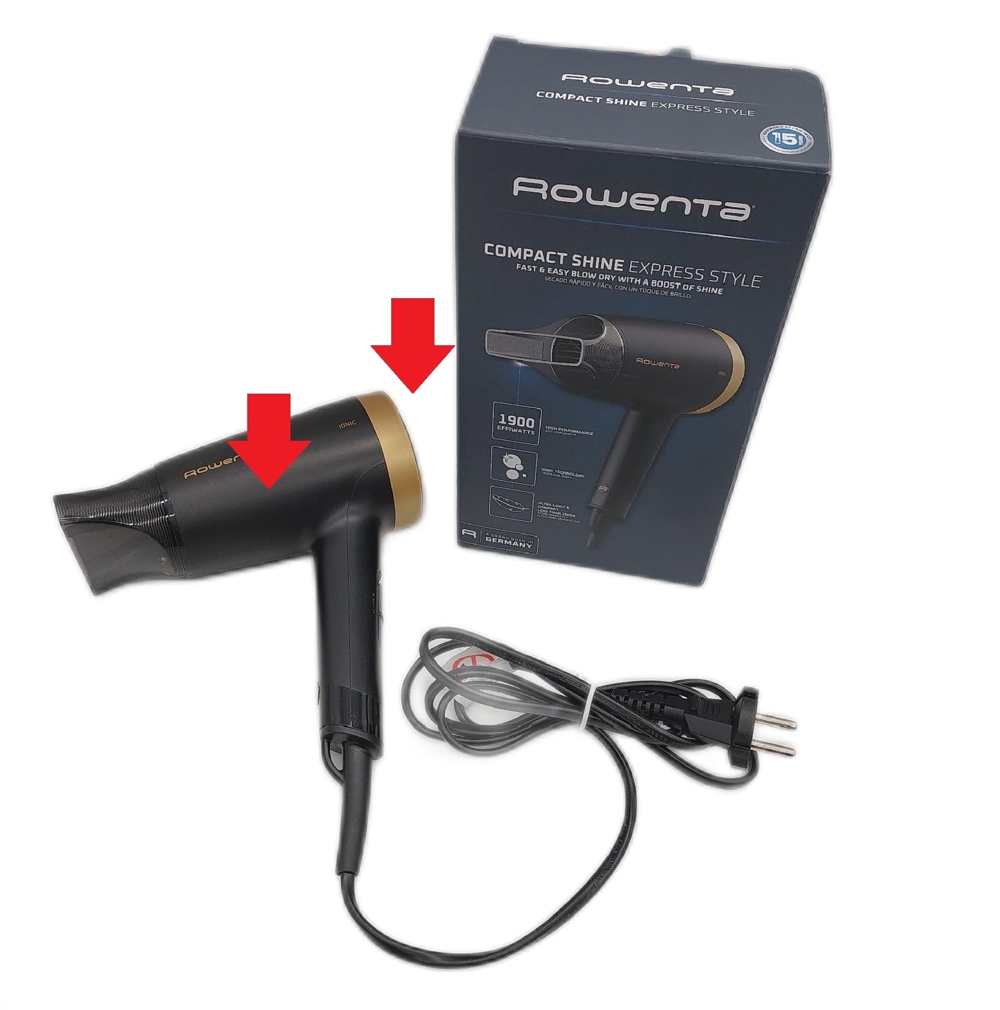 Rowenta Haartrockner Styling Geräte CV1811 Express Style Super Kompakt Leistung