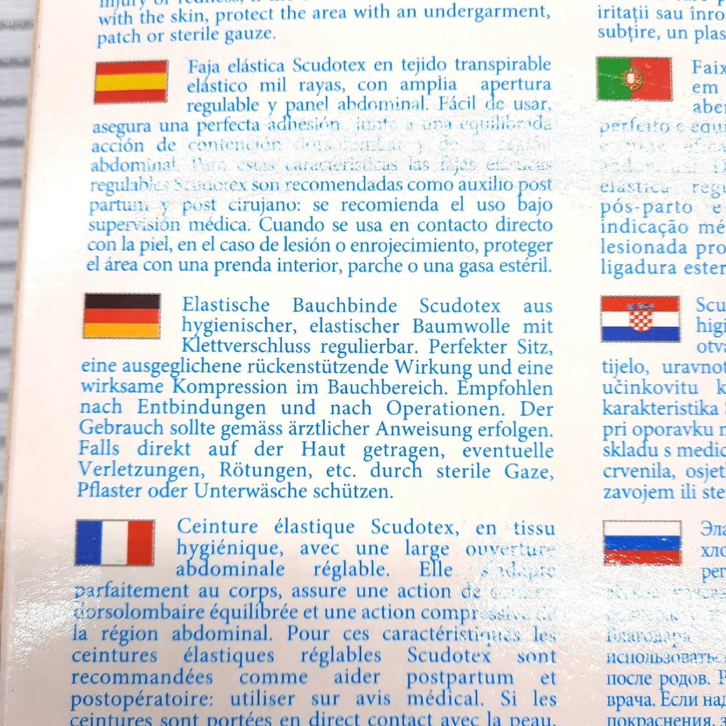 Scudotex Gürtel Bauchkompressen Multisan Gurt verstellbar Größe 4