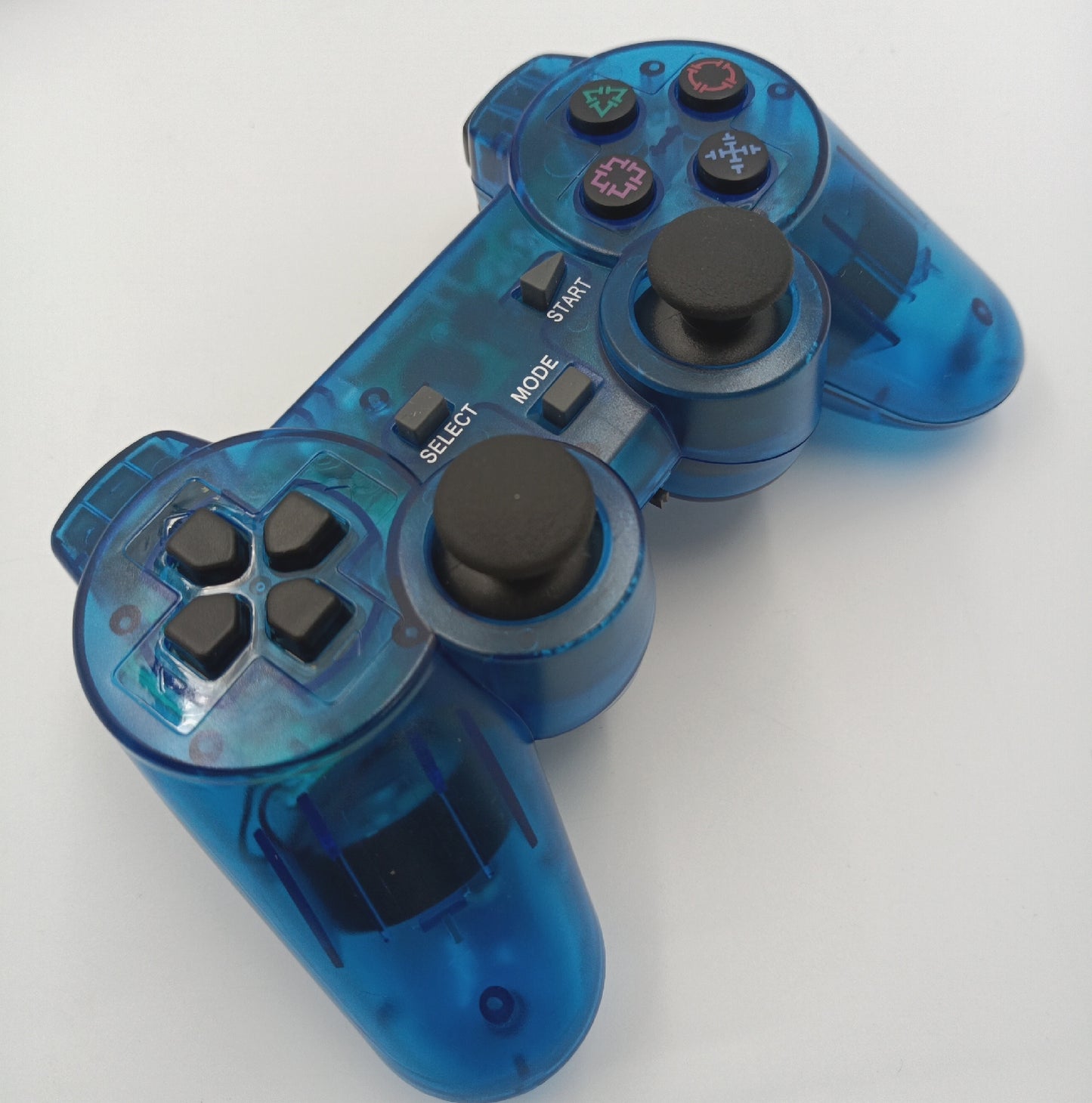 AUFGLO Wireless Controller Gaming Zubehör Classic für PS2 DS2 PC Retro Design Lila Blau