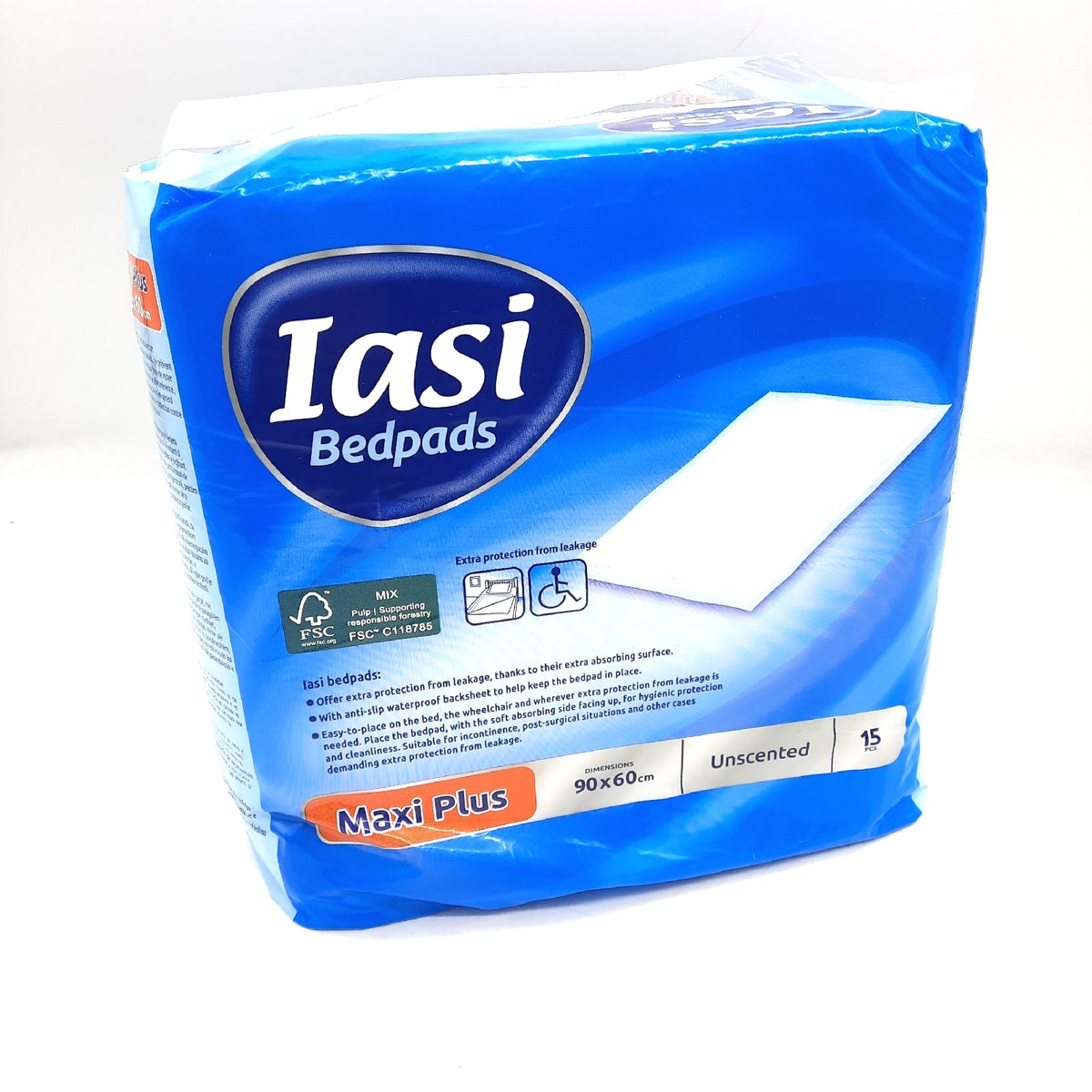 IASI Bettunterlagen Hygieneartikel Maxi Plus Saugfähigkeit Komfortschutz 2x15 Stück für