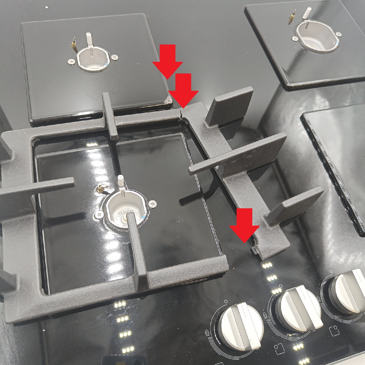 Bosch PNP6B6K40 Serie 4 Gasherd 60 cm gehärtetes Glas Schwarz Piano cottura a gas