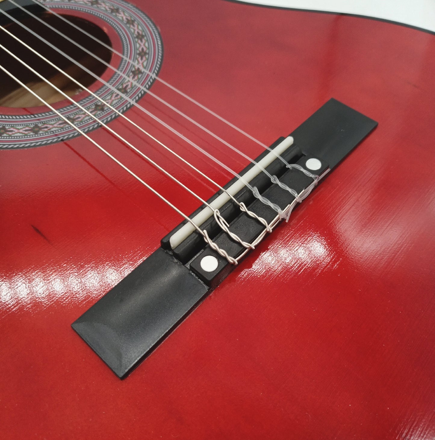 Tiger Musikset Gitarre Saiten Klassische Gitarre 34 Rot Stahl Nylon Klang