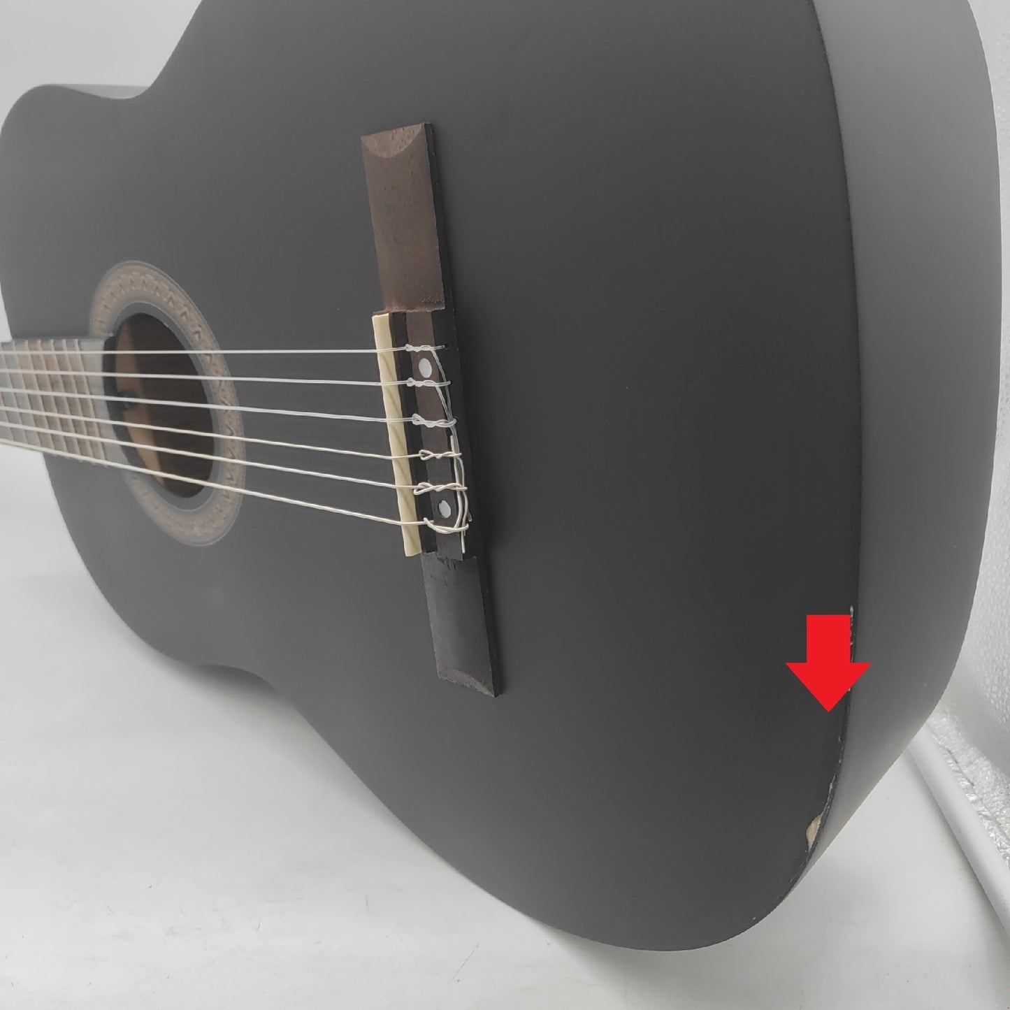 Navarra Konzertgitarre Musikinstrument Konzertgitarre NV12 Schwarz Gigbag Tasche Ple