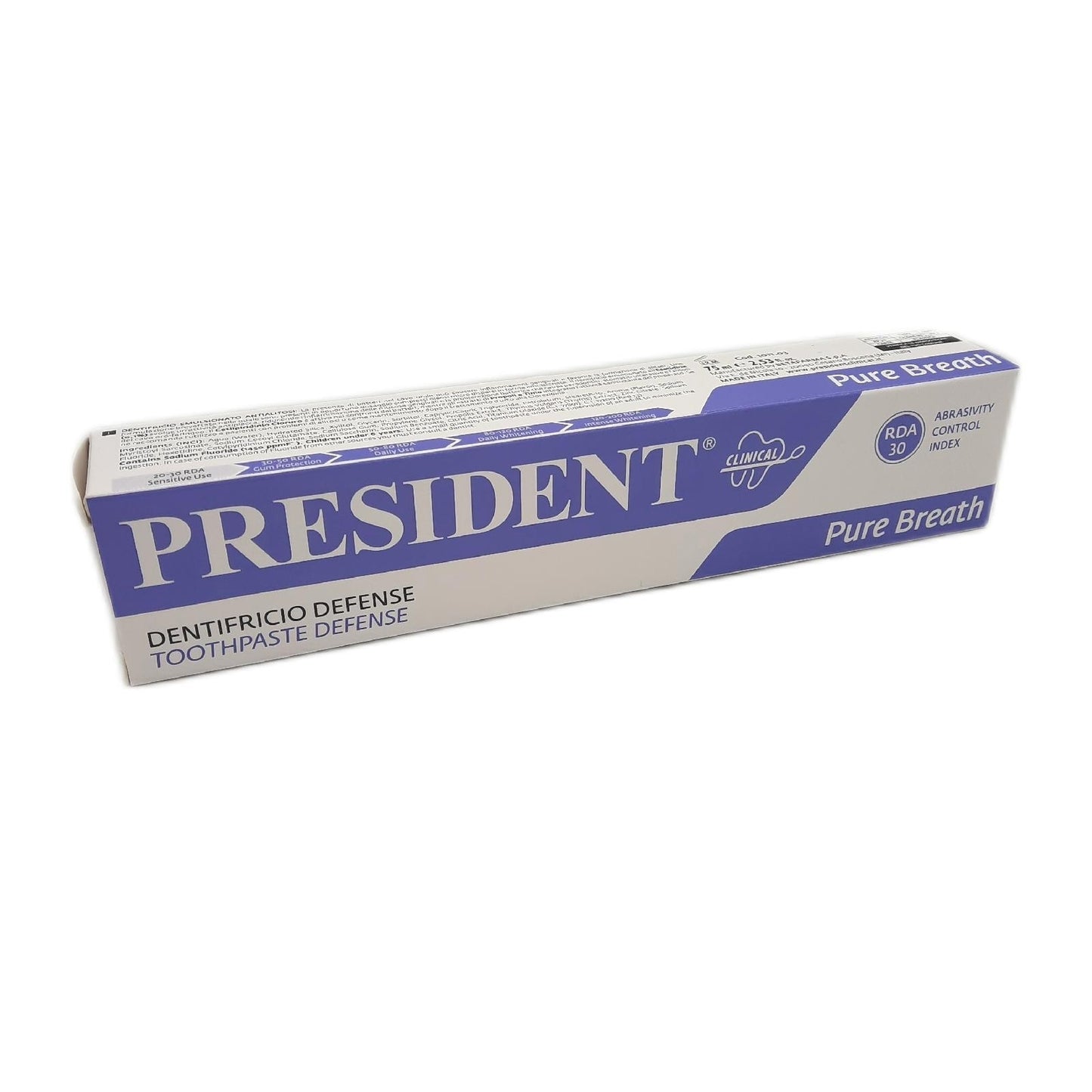 President KIT 2 ZAHNPASTA DEFENSE Antiplaque Antibakteriell Gege - Unvollständig