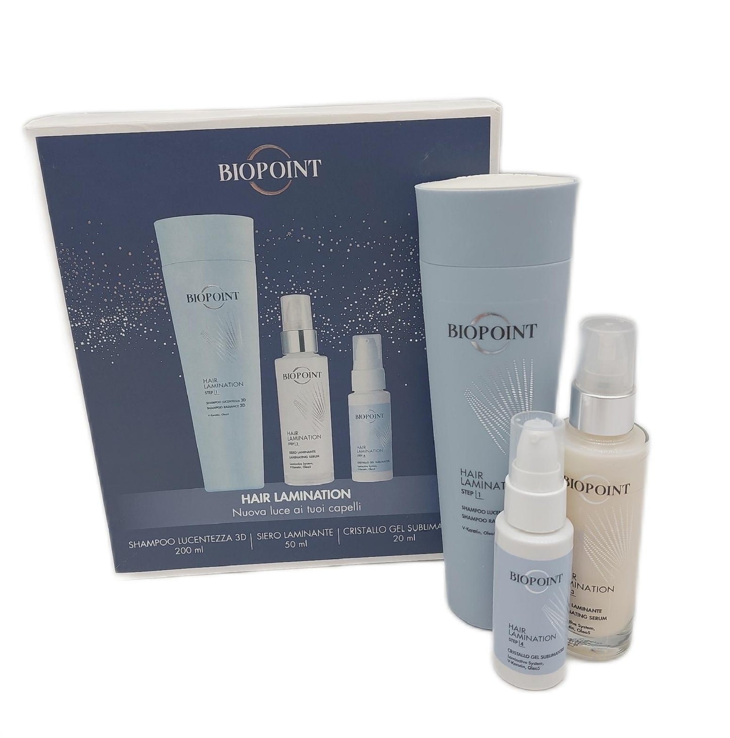 BIOPOINT Hair Lamination Kit Haarlaminierung enthält Glanzshampoo 200