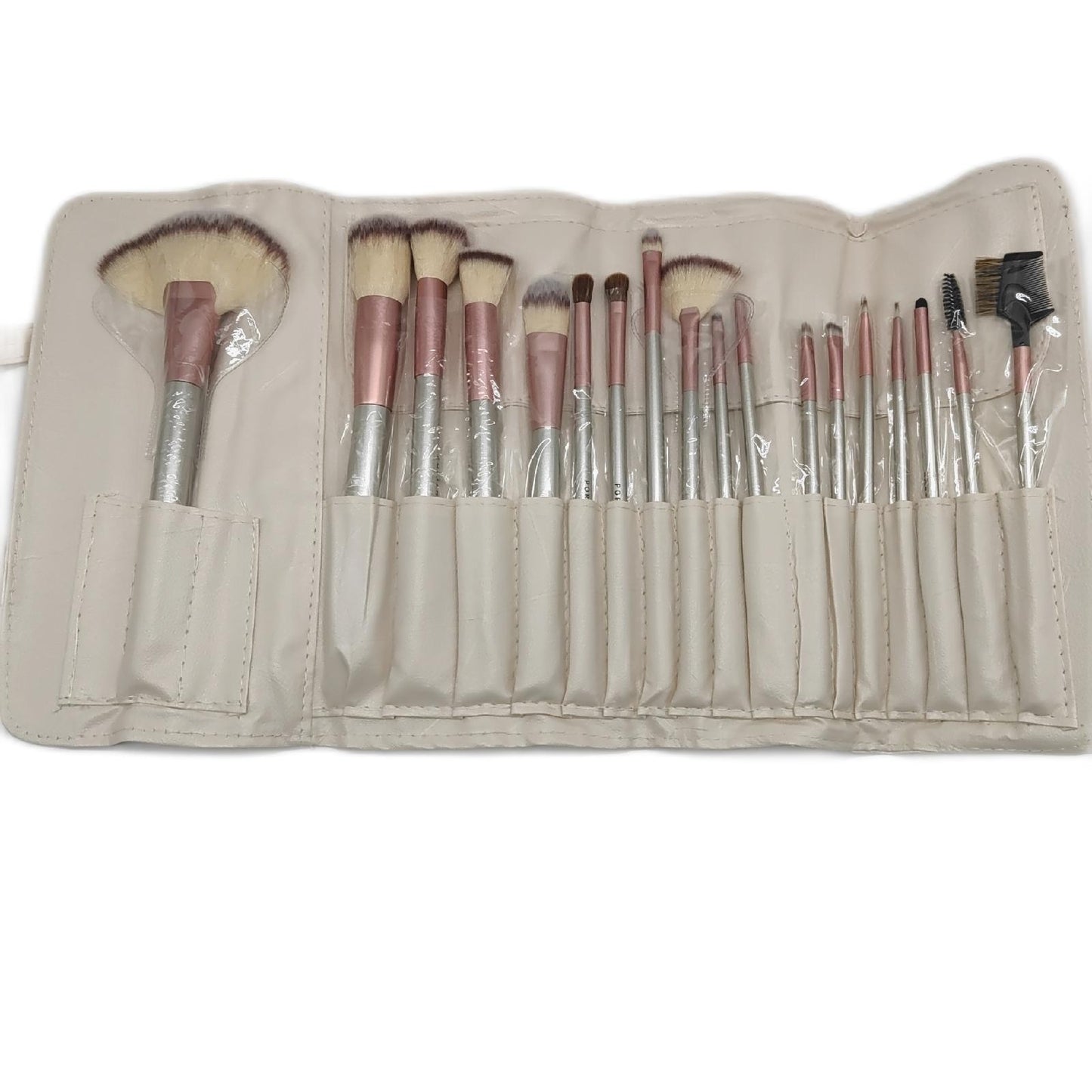 PORTENTUM Make Up Pinsel Kosmetik Set 18 Stück Werkzeuge professionell für Make Up