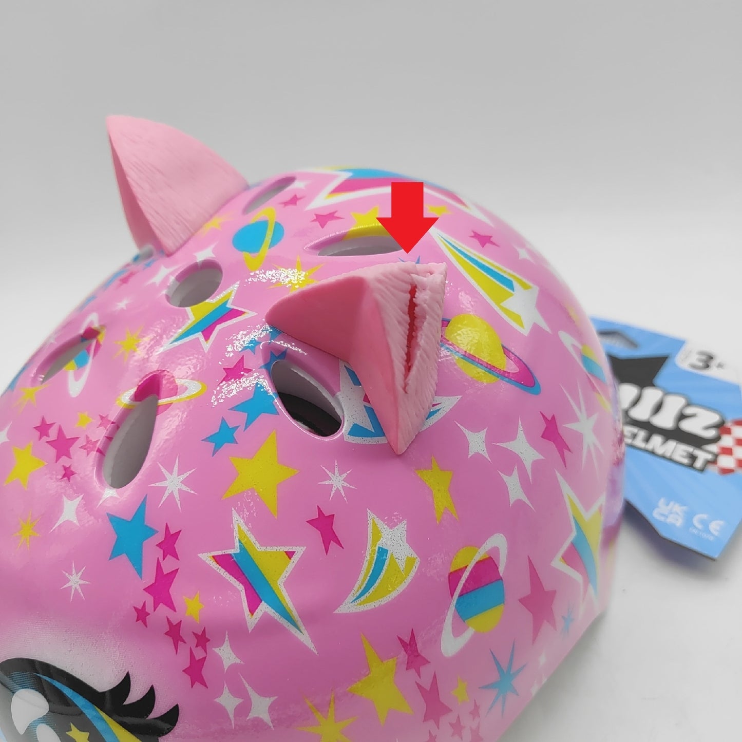 Raskullz Fahrradhelm Kinderhelme Tdlr Astro Cat Pink Kinder Sicherheit verstellbar 48 bis 52 cm