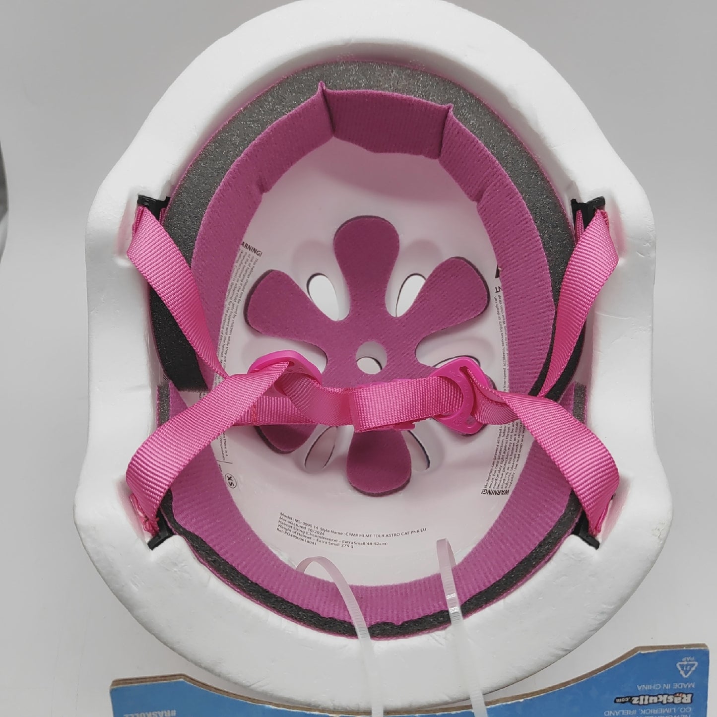 Raskullz Fahrradhelm Kinderhelme Tdlr Astro Cat Pink Kinder Sicherheit verstellbar 48 bis 52 cm