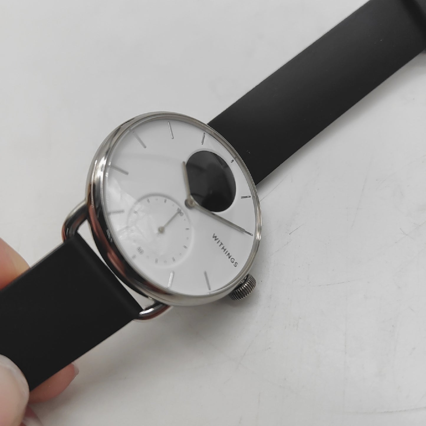 Withings Scanwatch Hybrid-Smartwatch mit EKG Herzfrequenz SPO2 und Sc - Defekt
