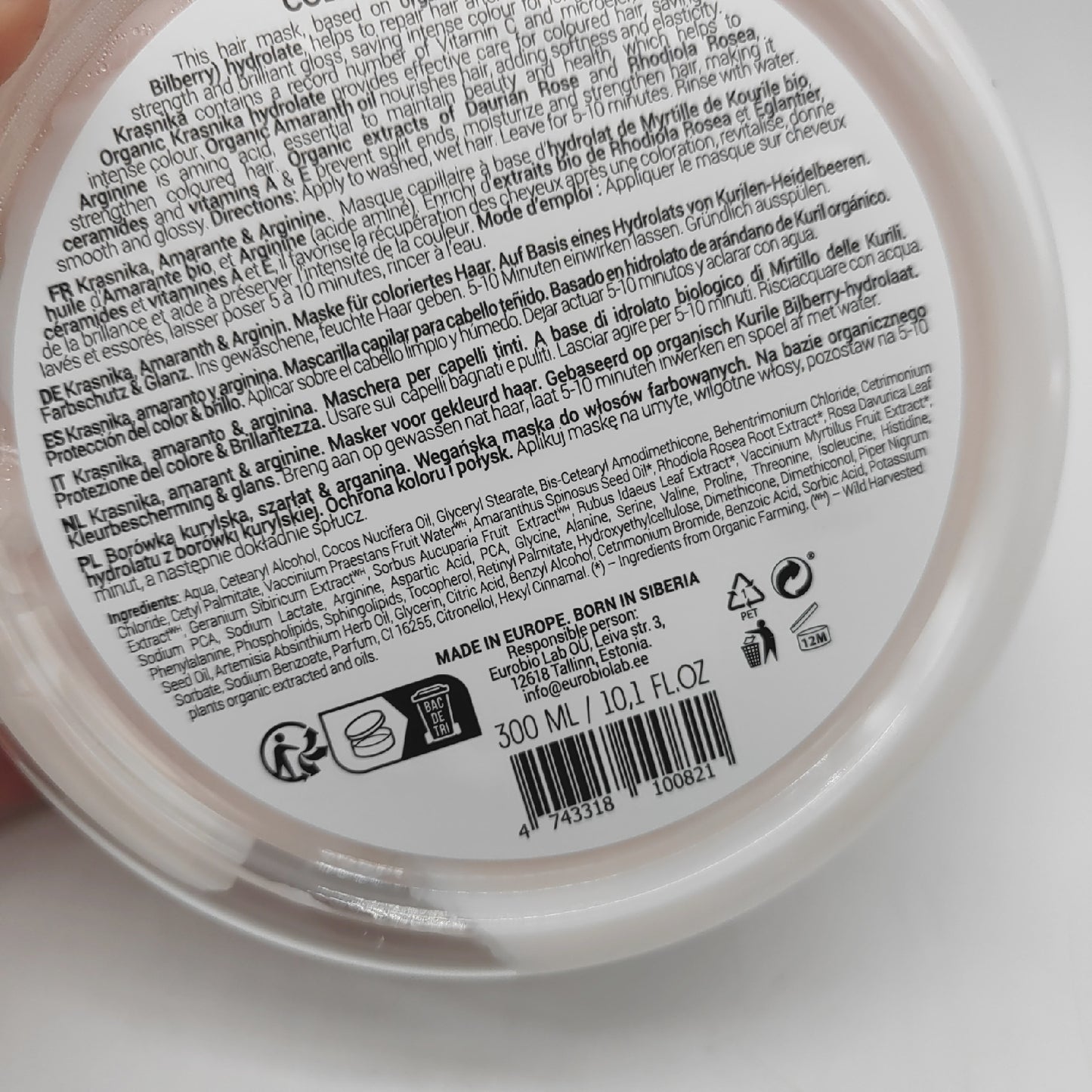 Natura Siberica Haarkur Haarpflege Super Krasnika Amaranth Arginin Maske für coloriertes Haar intensive Pflege