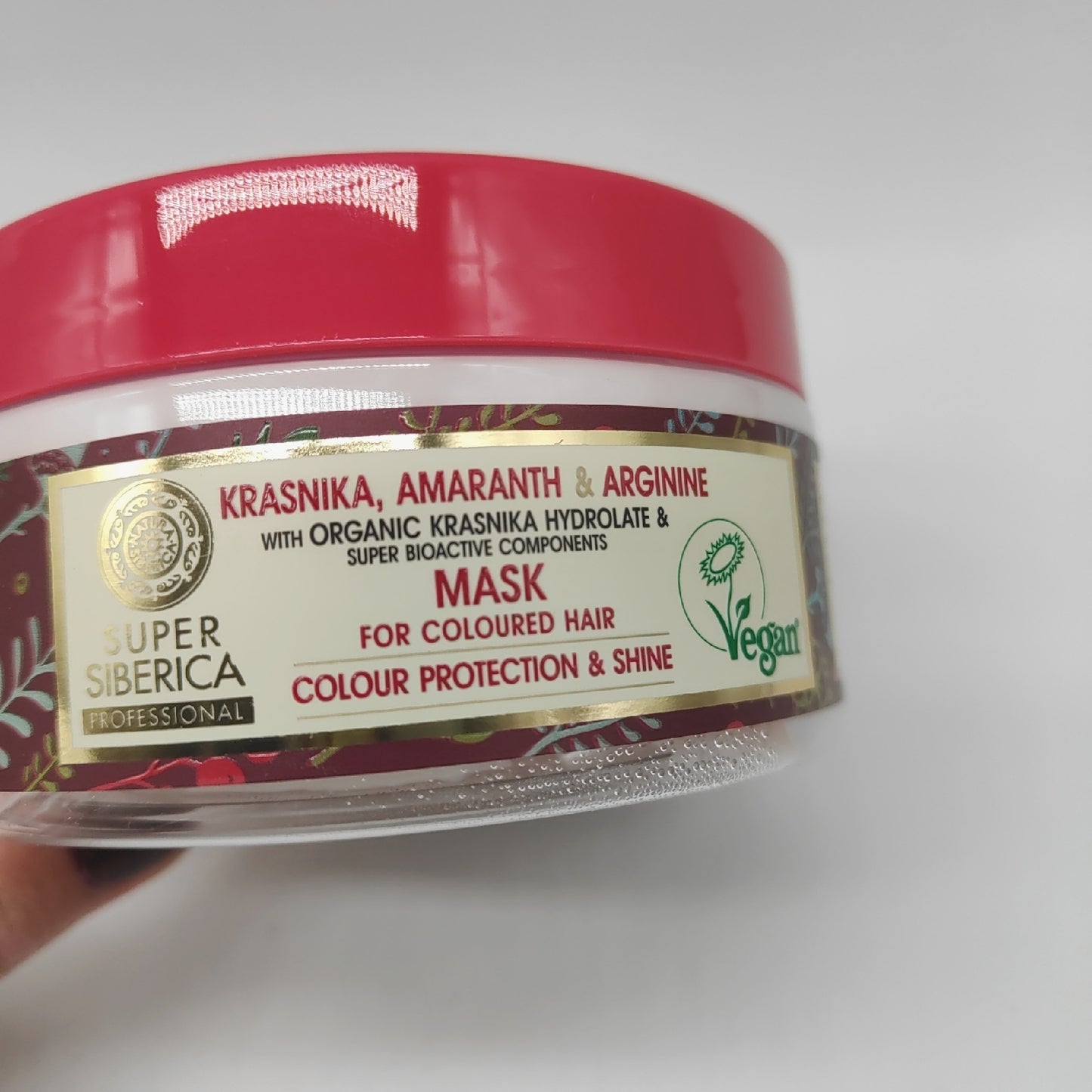 Natura Siberica Haarkur Haarpflege Super Krasnika Amaranth Arginin Maske für coloriertes Haar intensive Pflege