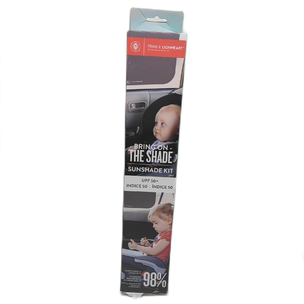Prince Lionheart 0339 Rolled sunSHADE: clings to vehicle's windows without creases - 2 Pack 50 x 40 cm  grau