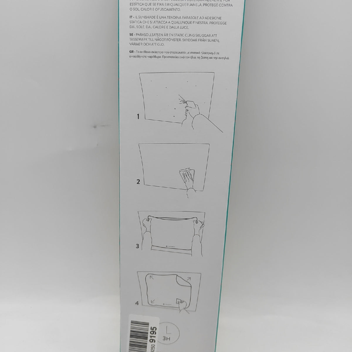Prince Lionheart 0339 Rolled sunSHADE: clings to vehicle's windows without creases - 2 Pack 50 x 40 cm  grau