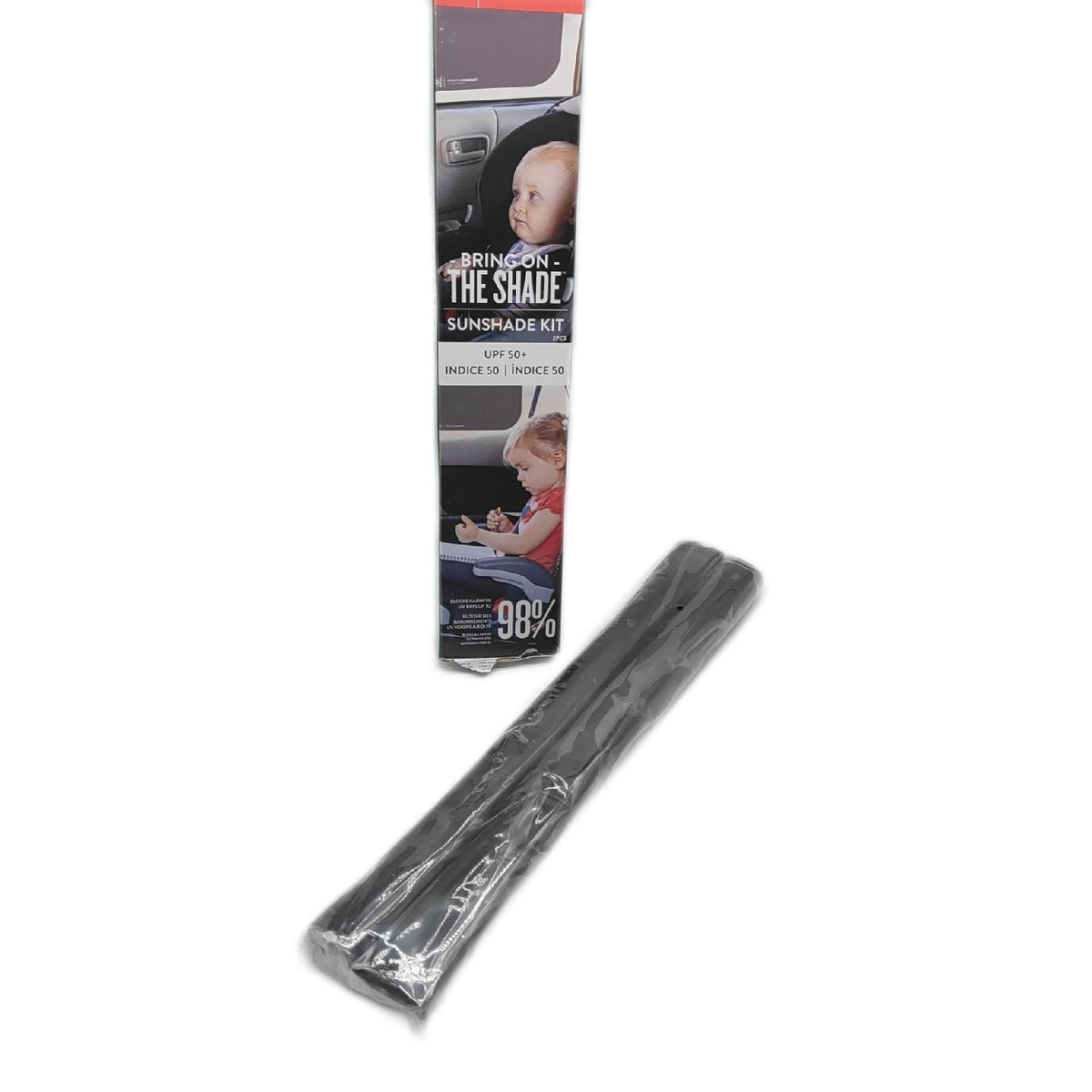 Prince Lionheart 0339 Rolled sunSHADE: clings to vehicle's windows without creases - 2 Pack 50 x 40 cm  grau
