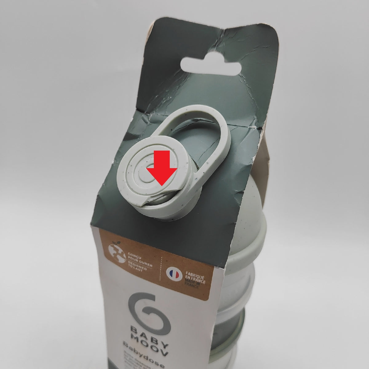 Babymoov Milchpulver Portionierer Baby Stapelbar 4 Fächer Ergonomisch
