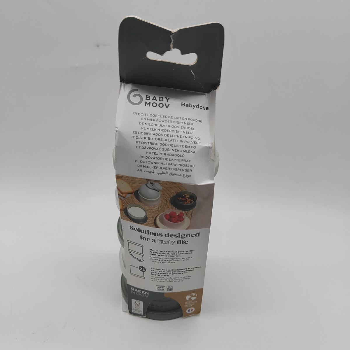 Babymoov Milchpulver Portionierer Baby Stapelbar 4 Fächer Ergonomisch
