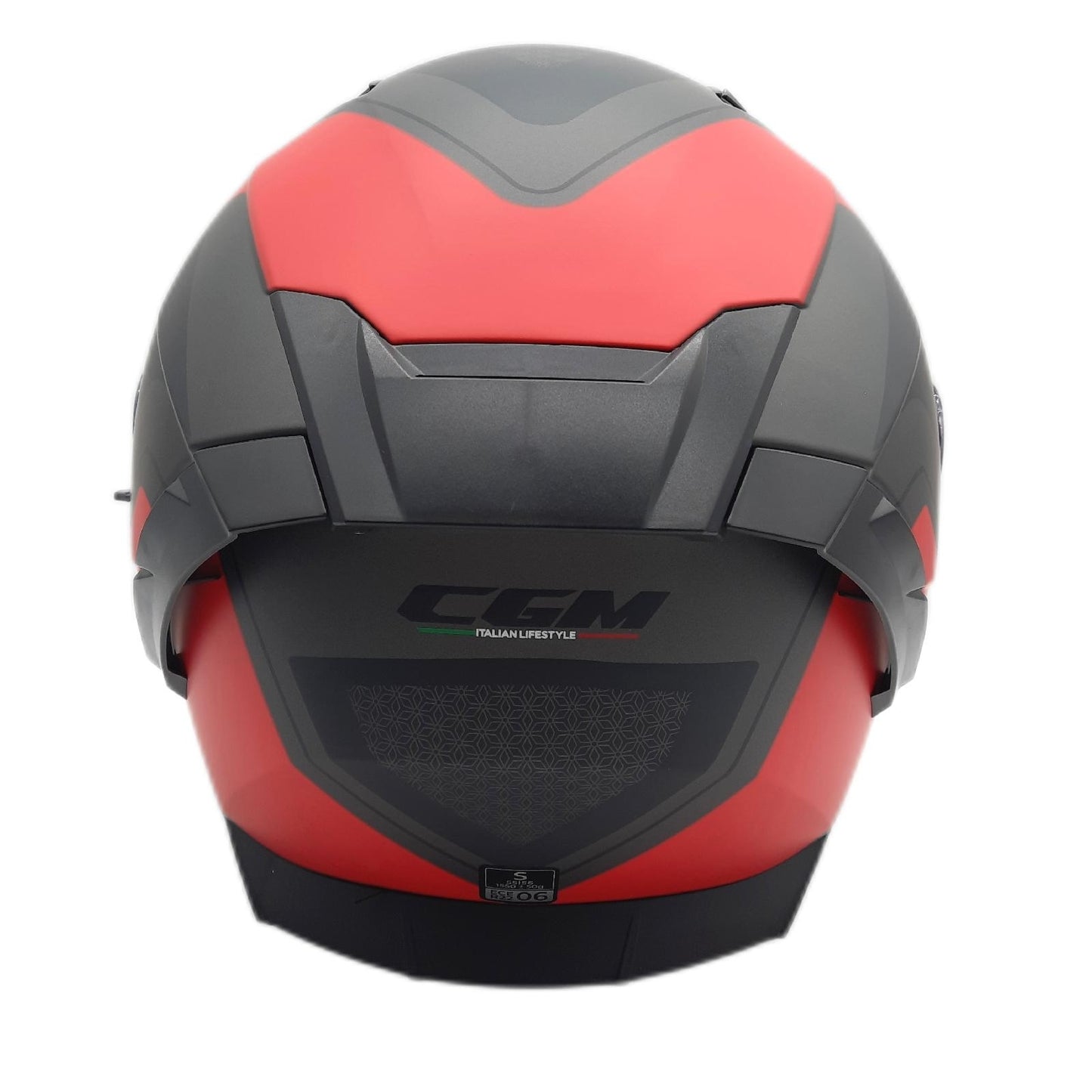 CGM Integralhelm Motorradbekleidung 311R Blast Race Anthrazit Matt Rot Sicherheit S 55 56 cm