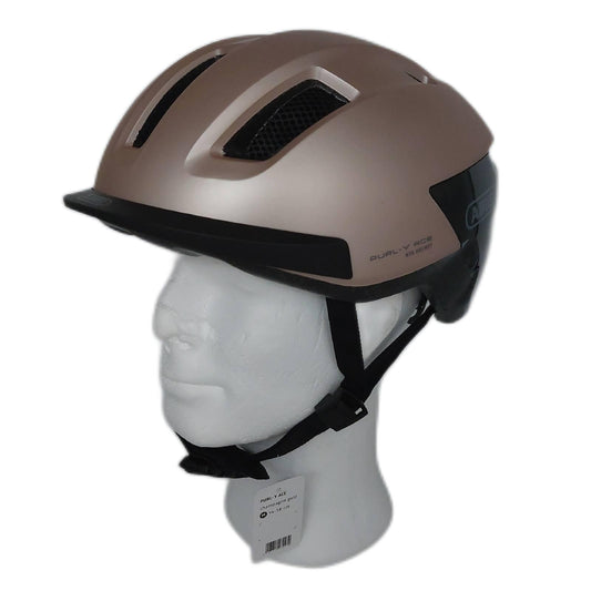 Abus Y ACE Fahrradhelm mit LED Licht geeignet fuer E Bikes beige Gr M NTA Schutzhelm