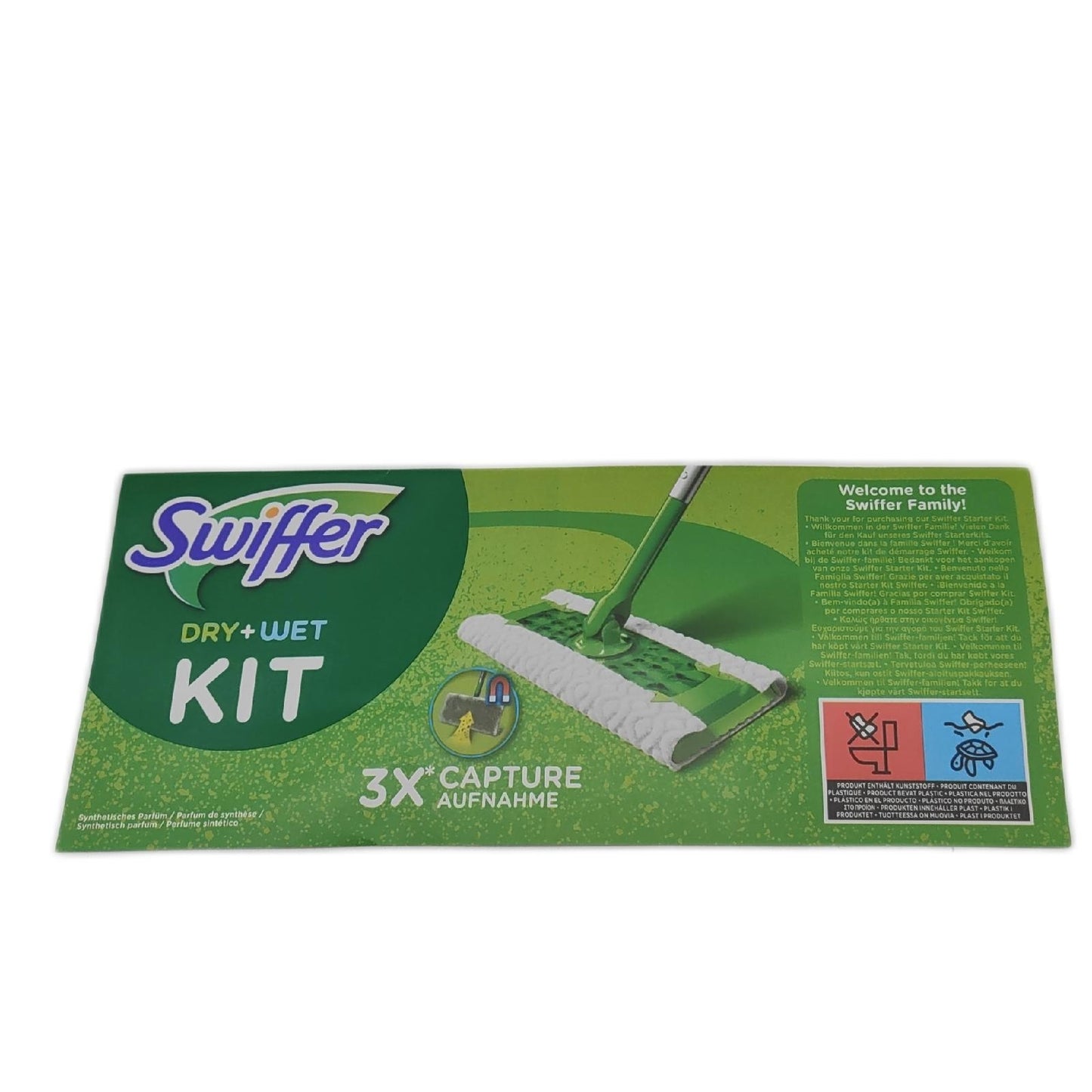 Swiffer Besen Reinigung Haushalt Komplettset Effektive Reinigung mit Trockene und Feuchte Tücher