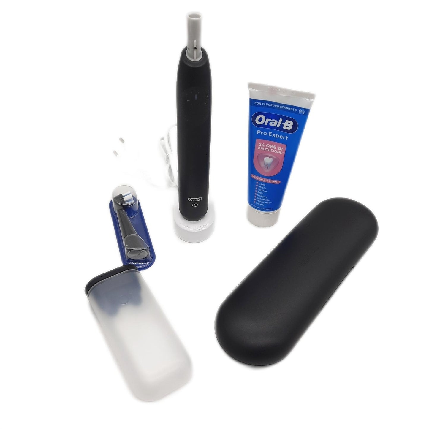 Oral-B Wiederaufladbare elektrische Zahnbürste iO 2 Schwarz 1 Ersatzkopf 1 Oral