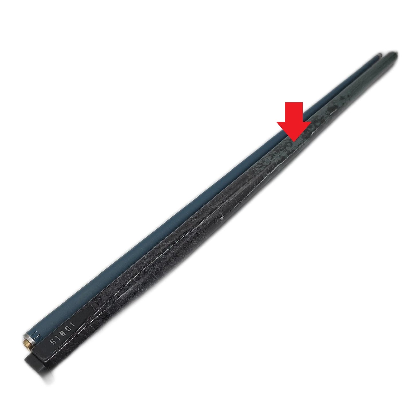 PowerGlide Ignis Snooker-Queue Schwarz 18 oz Billiard Games Room - DEFEKT