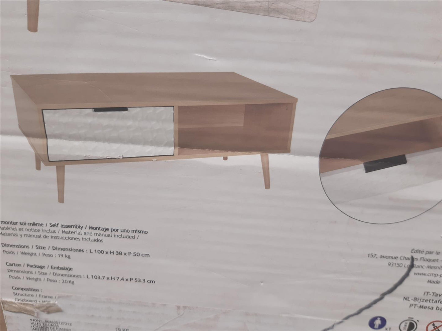 Home Deco Factory Couchtisch Wohnzimmermöbel HD7148 Tisch Eleganz für modernes Esszimmer und Wohnzimmer