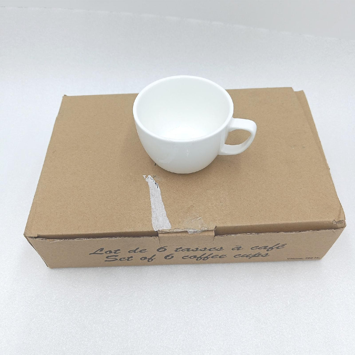 Markenname Kaffeetassen Set Geschirr Weiß Porzellan Retro Design für Kaffee Genießer