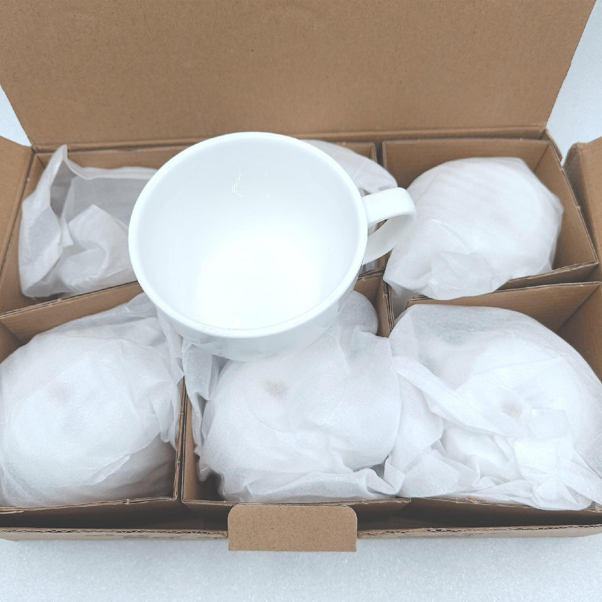 Markenname Kaffeetassen Set Geschirr Weiß Porzellan Retro Design für Kaffee Genießer