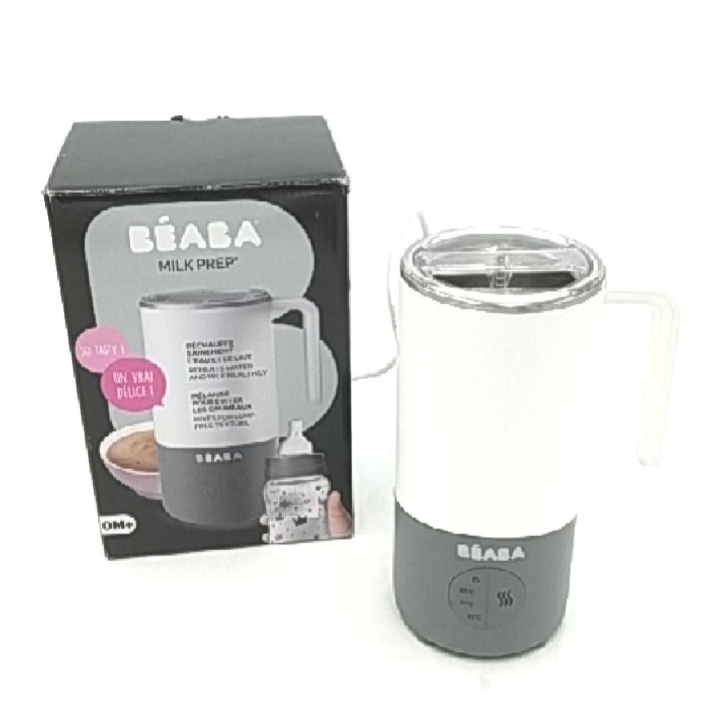 BÉABA Milk Prep Zubereiter Fläschchen milchhaltige Getränke schnell aufheizend Milch Milchpulver Muttermilch Folgemilch Schokomilch Babies Kleinkinder Grau Effizient