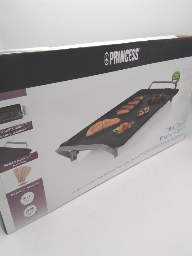 Princess Tischgrill Premium XXL, Extra große Teppanyaki Grillplatte mit 60 x 36 cm, mit 1,5 M Kabelzuleitung, Doppeltes Heizelement, 103120 [Energieklasse A+++]