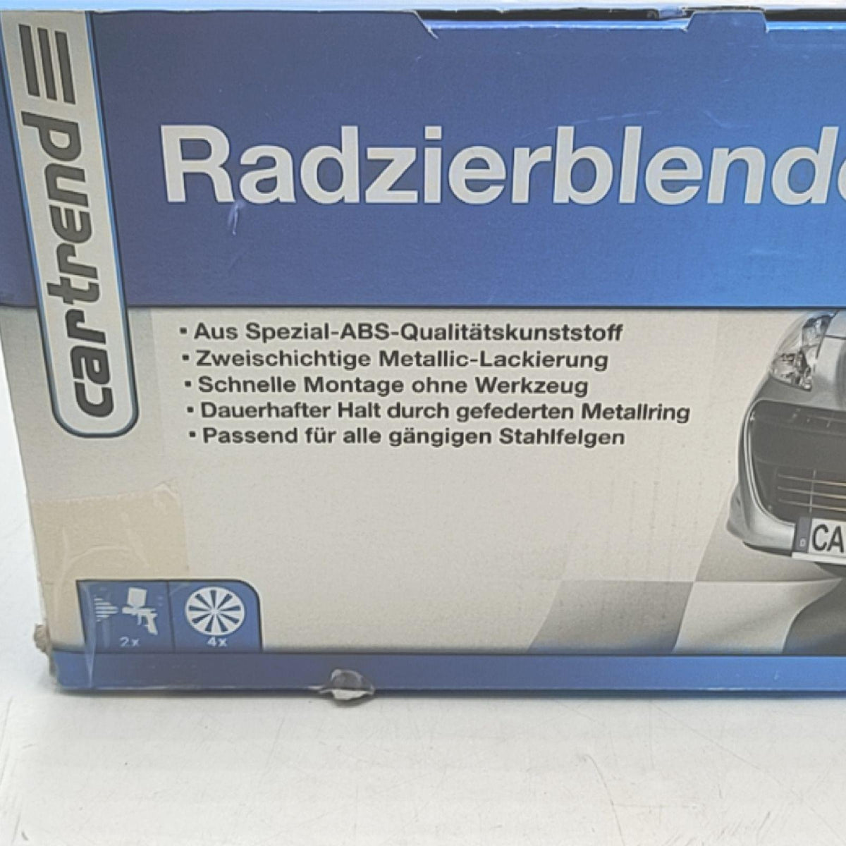 Cartrend Radzierblendensatz Auto Zubehör Storm mit verchromten Muttern 4 teilig