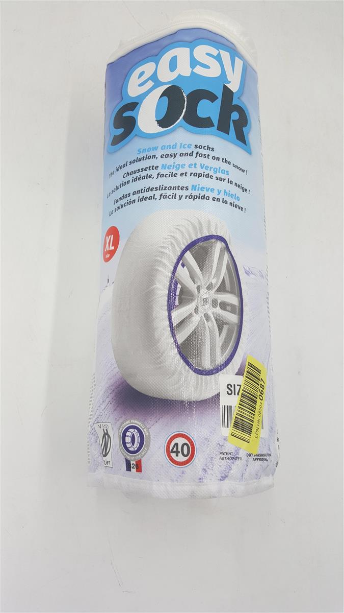 Easysock EASYSOCKS M Textile Schneeketten Auto Schneekette Rutschfest Strapazierfähig XL Set 2 Stueck EN 16662 1 Homologiert