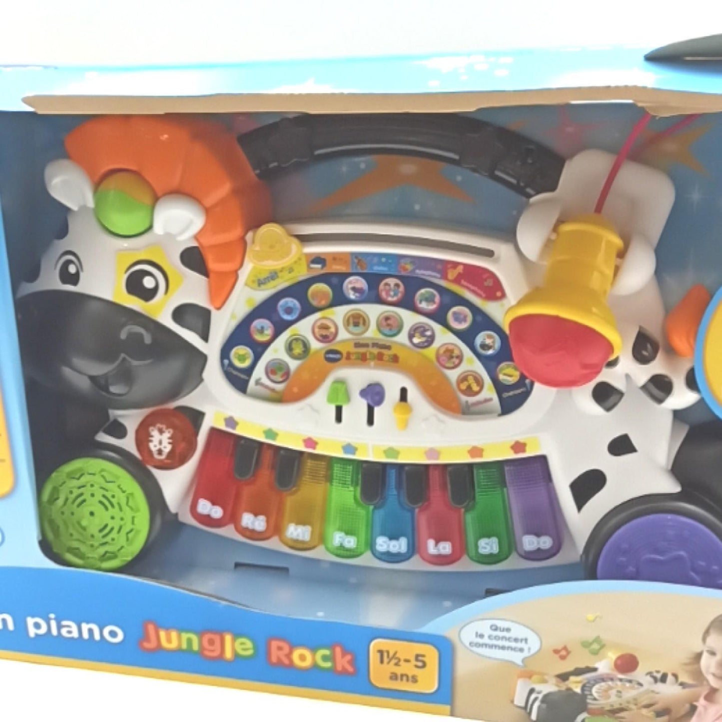 VTech Jungle Rock Zebra Keyboard Französische Version Bildungsspielzeug Kinder Lernspaß Toy Story
